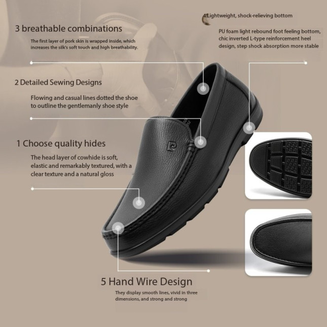 Pierre Cardin Leather Business Loafers Y41B1312A